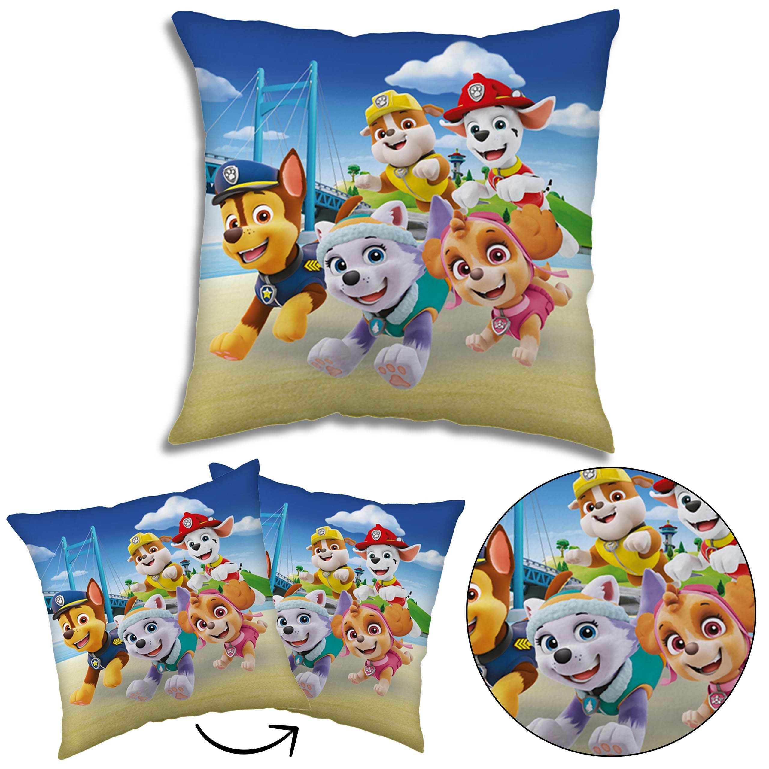 PAW PATROL Kopfkissen Paw Patrol Quadratisches Kissen, Zierkissen 40x40 cm