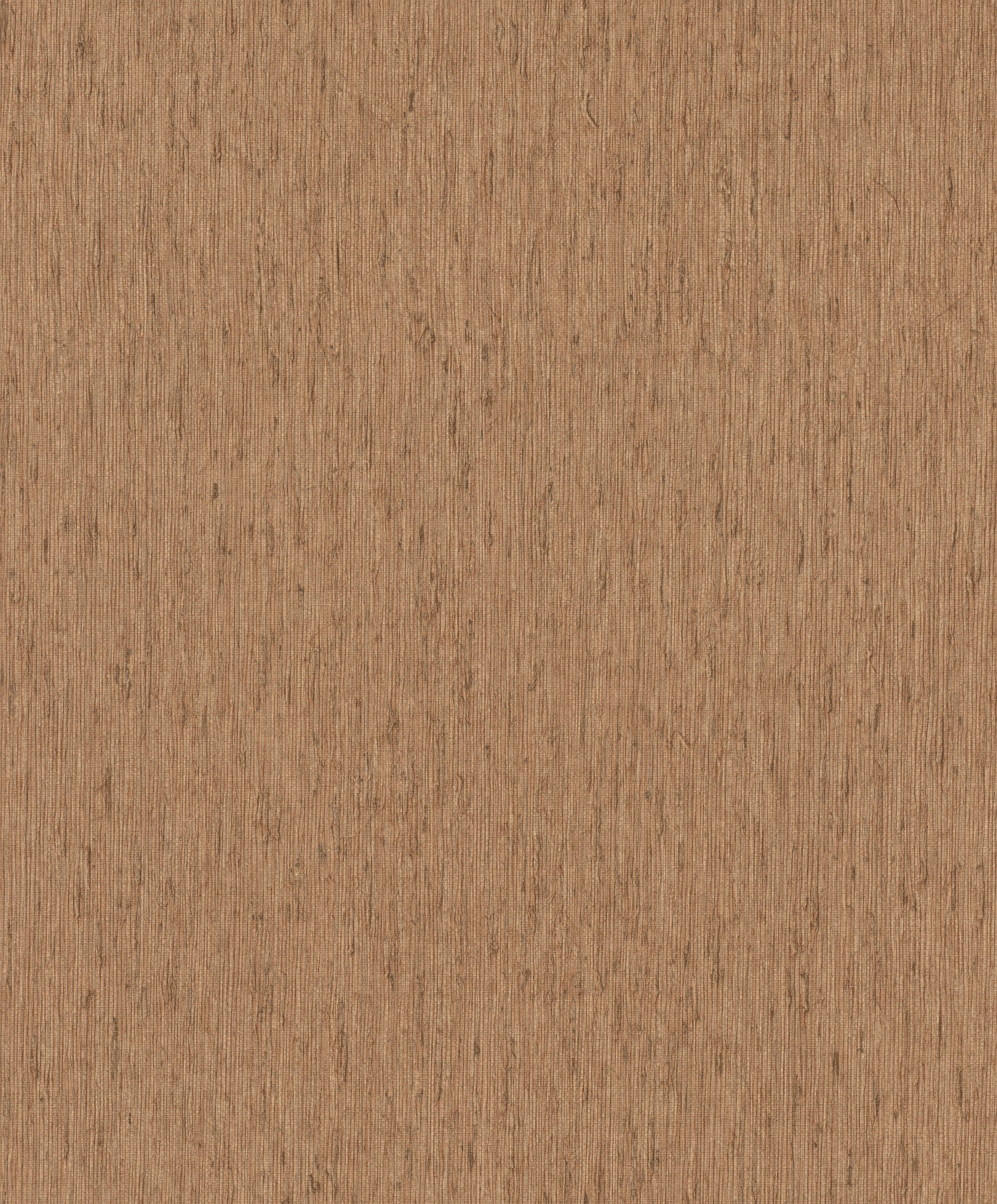 Rasch Vliestapete Holzoptik Holzmaserung Uni - Vinyltapete Braun, uni, Holzoptik, (1 Rolle, 1 St., Kollektion 'Back To Nature' - 10,05 m x 0,53 m), Lichtbeständige Farben - Feucht abwischbar - Restlost abziehbar