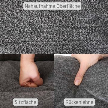 Raburg TV-Sessel Relaxsessel BENNI mit Hocker, MITTEL-GRAU-MELIERT mit Steppung, Ergonomisch geformte Lendenwirbelunterstützung, Inklusive Hocker, Manuell verstellbare Relaxfunktion, mit Drehrad feststellbar, 360° drehbar, Edle Edelstahl-Optik, belastbar bis 120 kg