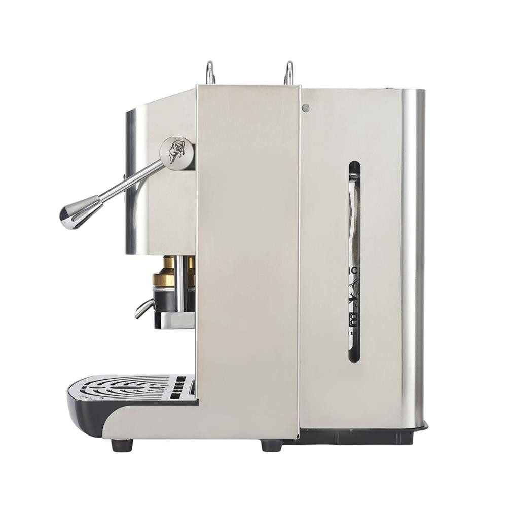 Faber Coffee Machines Espressomaschine Pro Inox Deluxe Matt Satin Kaffeepadmaschine, 44mm ESE Pads, Kompakte und elegante Bauform