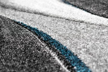 Teppich Teppich Kurzflor uni blau, TeppichHome24, rechteckig