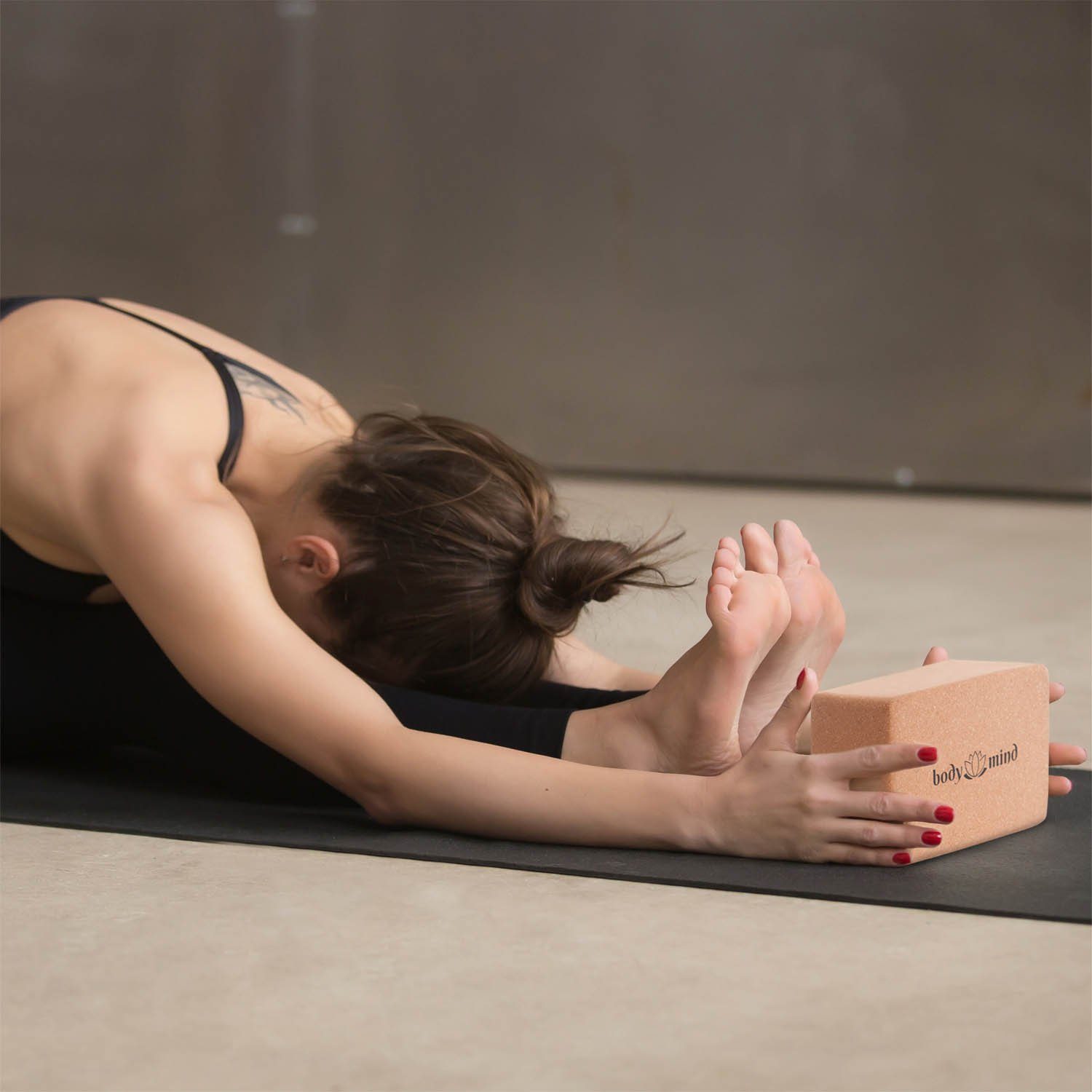 Sport Blöcke Body & Mind Yogablock Yoga-Klotz aus Kork, (100 % Natur, für Yoga, Pilates, Meditation & Fitness)