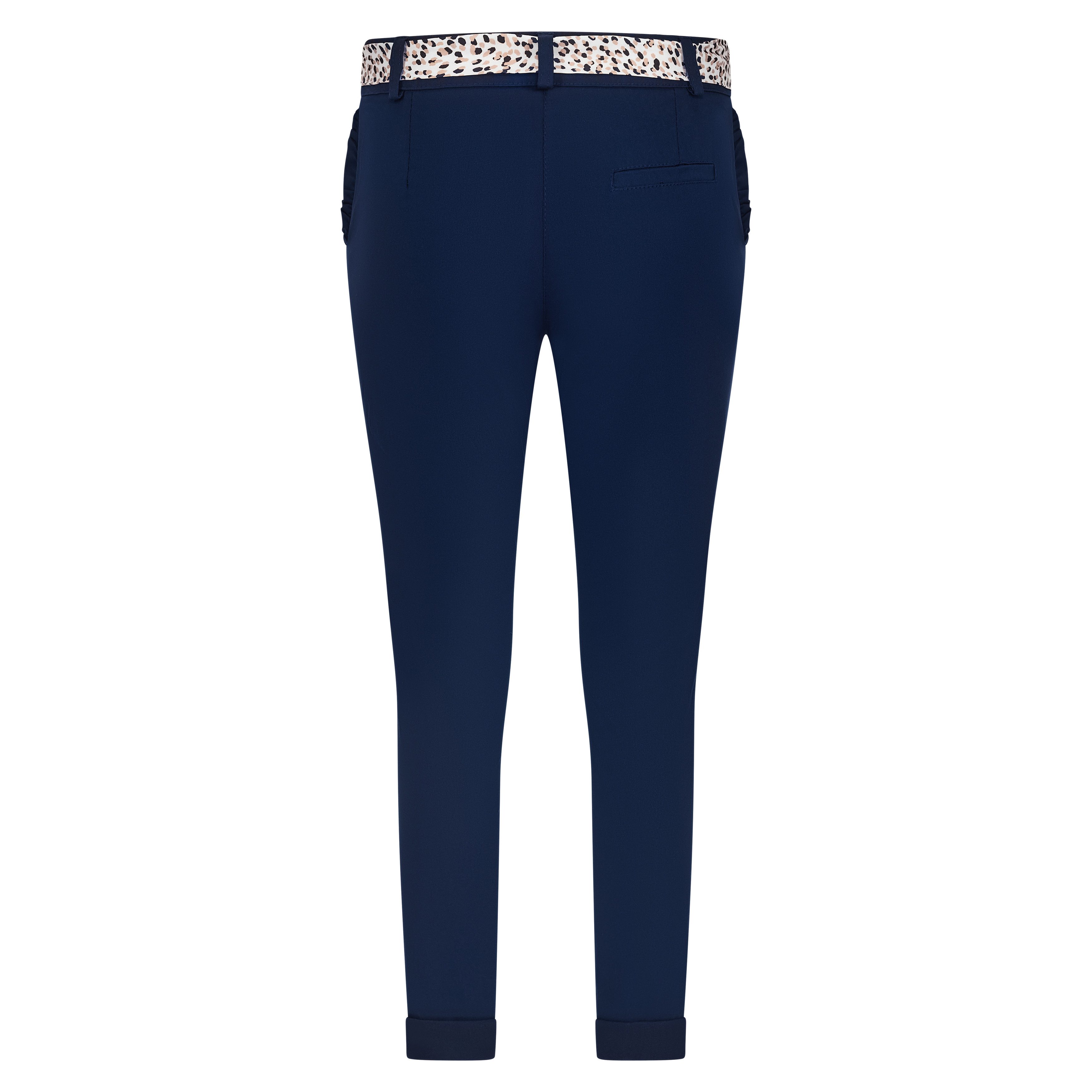 Mississhop Stretch-Hose Female Damen Stretch Klassische Chino Hose mit gemustertem Tuch N. 366