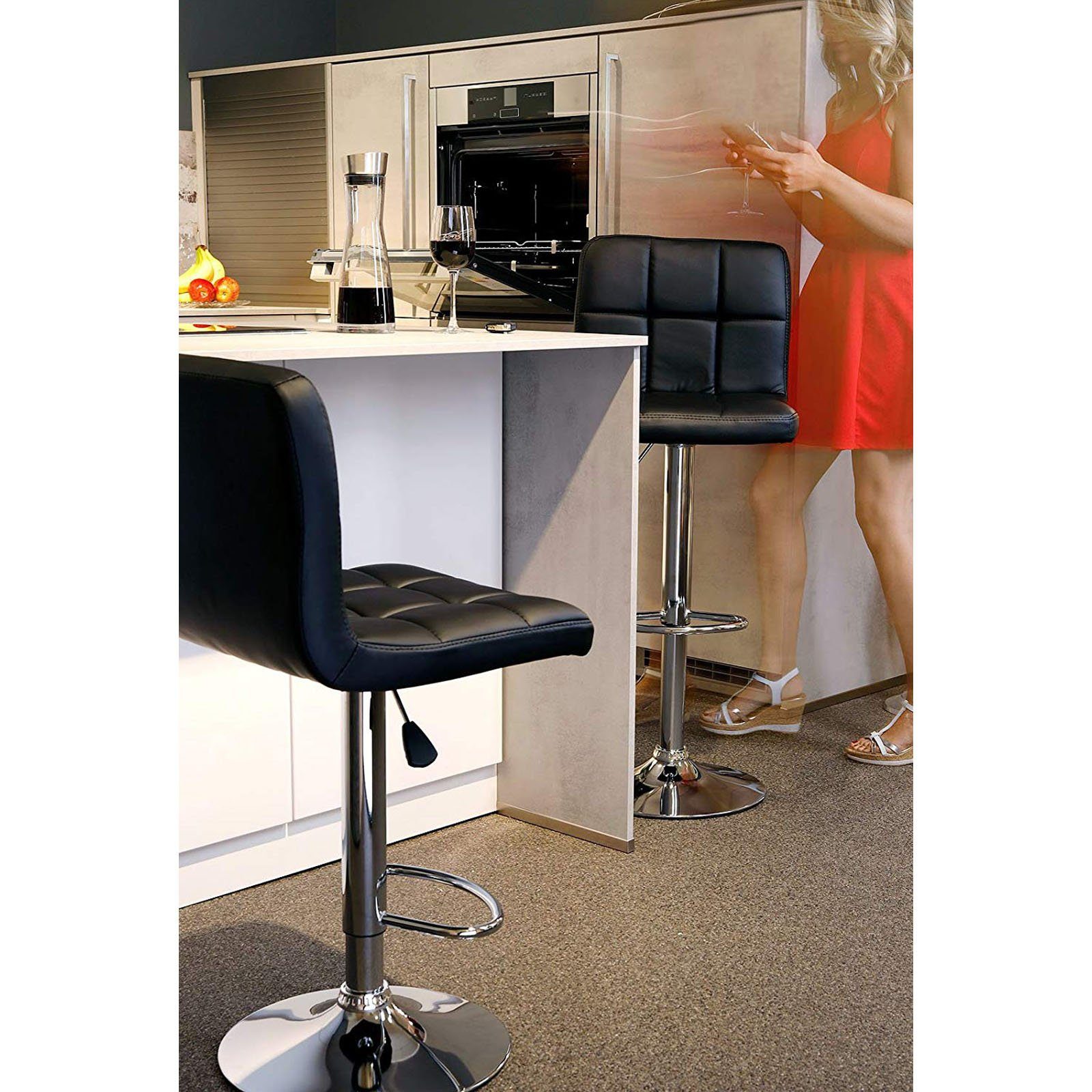 dibea Barhocker Barhocker 2er-Set, Modell 2, höhenverstellbar, 360 Grad dre günstig online kaufen