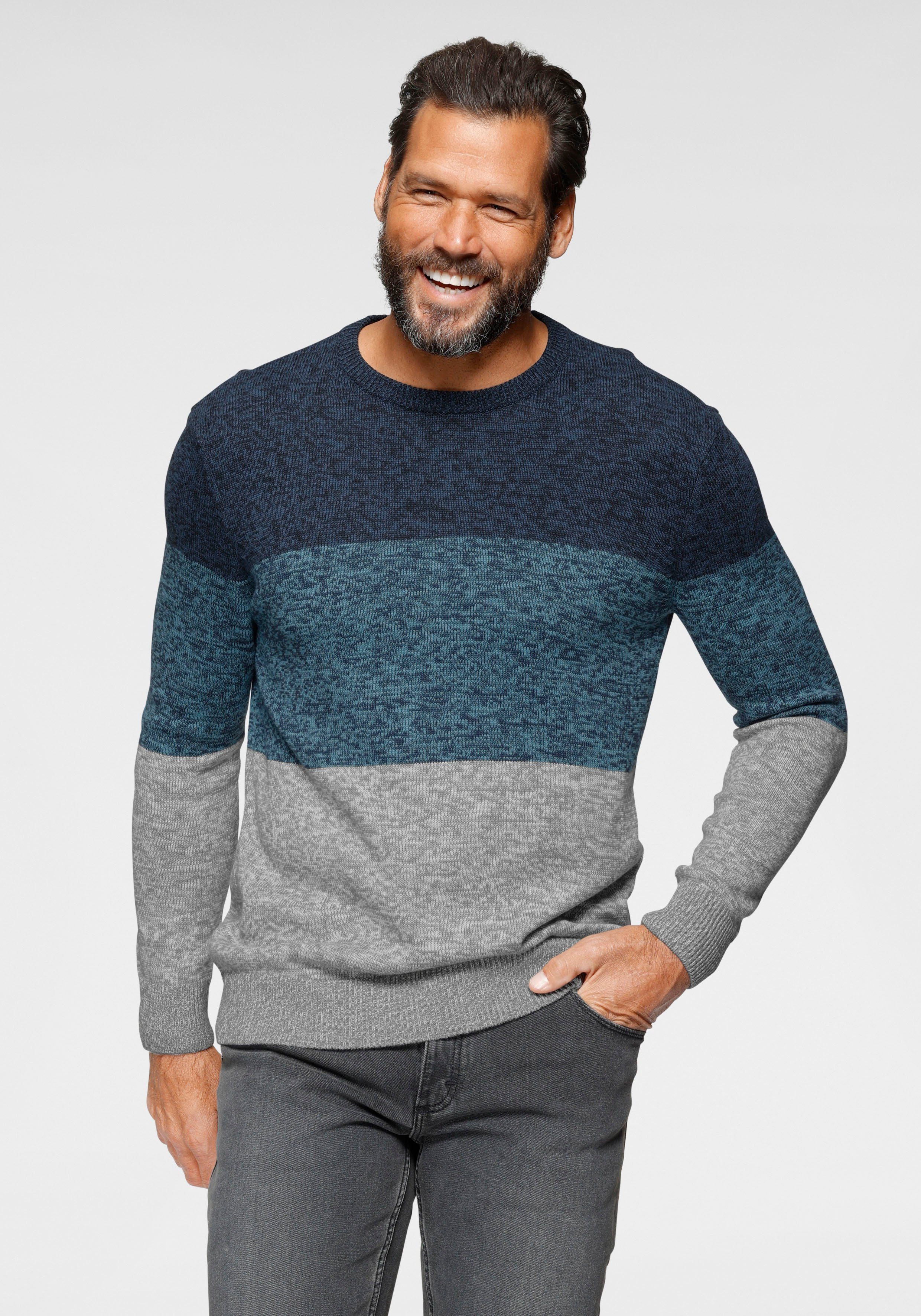 Man's World Rundhalspullover Bis Größe 5 günstig online kaufen