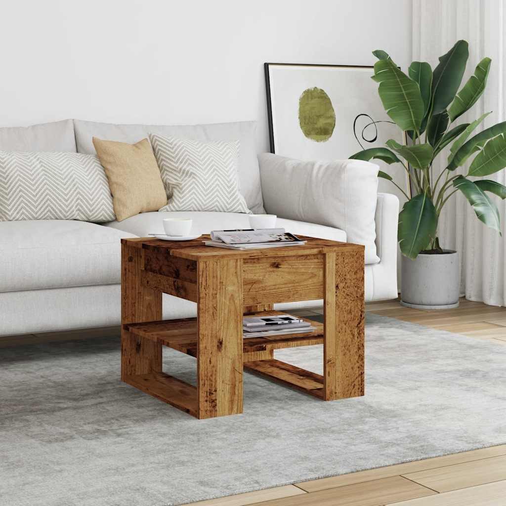 vidaXL Couchtisch Couchtisch Altholz-Optik 55,5x55x45 cm günstig online kaufen