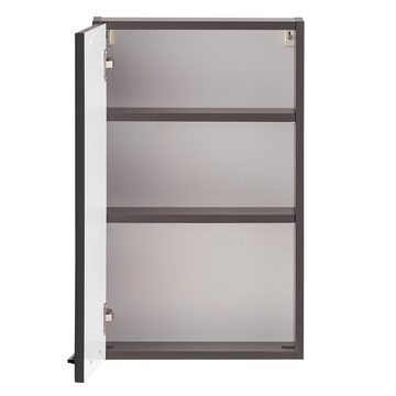 Lomadox Hängeschrank MARLING-03 Badschrank Schrank hängend grau Landhaus B/H/T: 40/64/20 cm