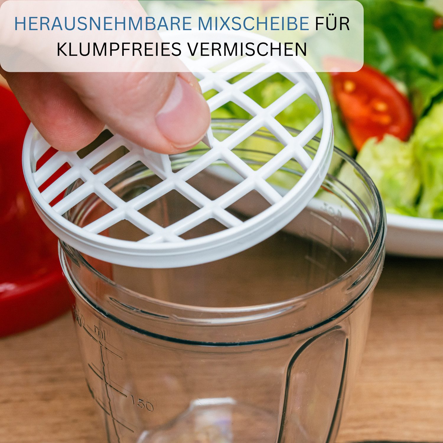WESTMARK Dressing Shaker Schüttelbecher »Mix-Ei«, 0,25 l, rot, mit herausnehmbarer Mixscheibe, PP