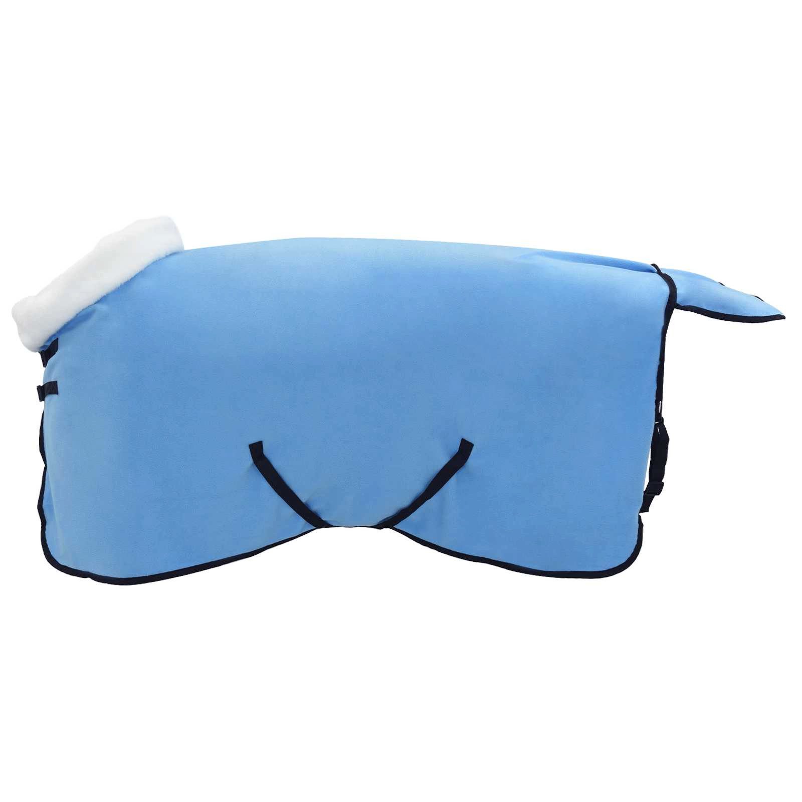 vidaXL Tierdecke Pferdedecke Volles Aqua 115 cm Polarfleece