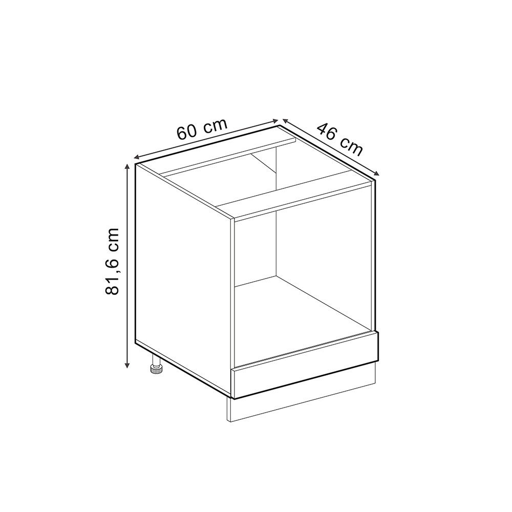 Vicco Herdumbauschrank R-Line, Sonoma/Goldkraft Eiche, 60 cm ohne Arbeitspl günstig online kaufen
