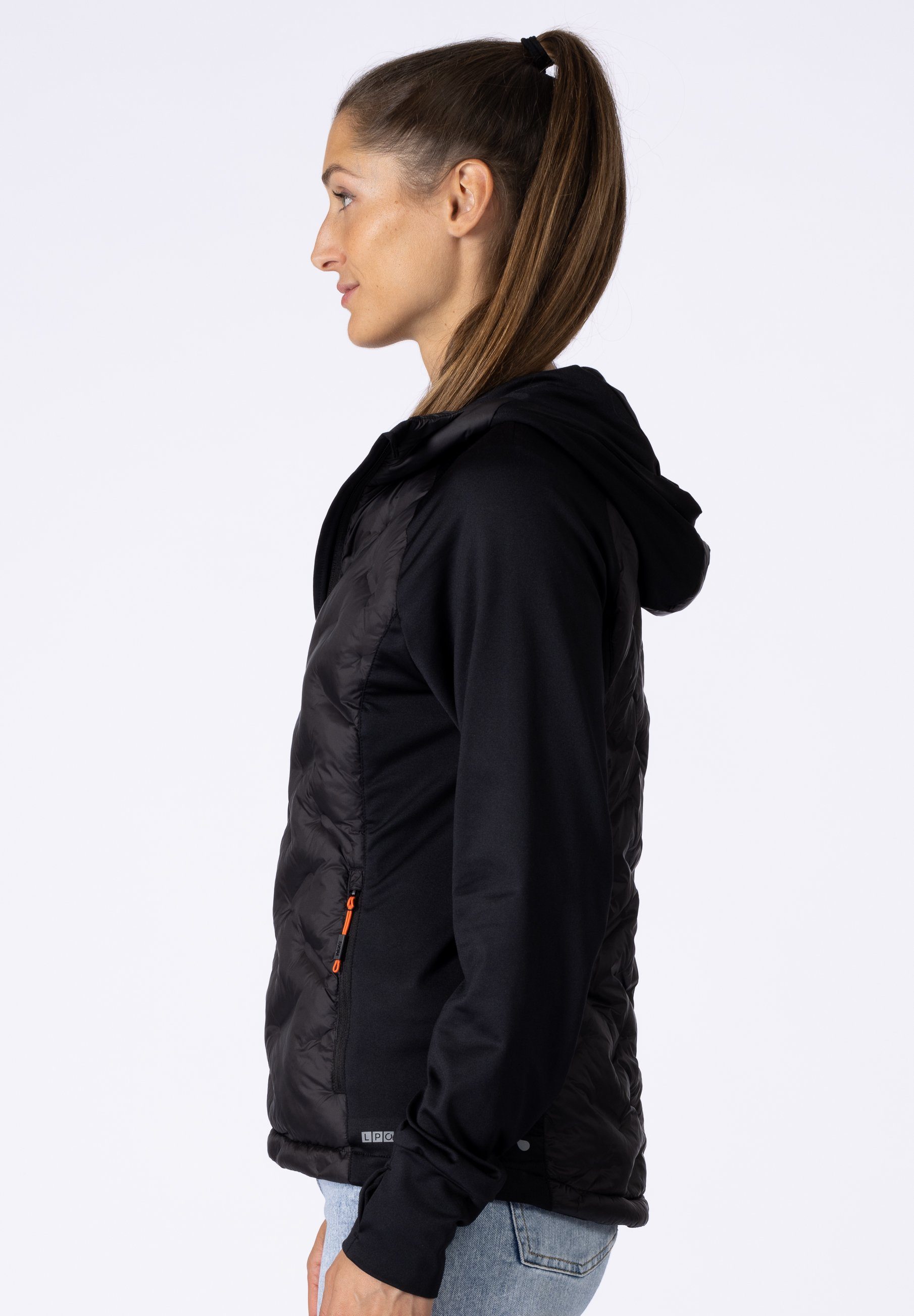 CS Funktionsjacke, DEPROC Women mit Hybridjacke, Sportjacke Kapuze Steppjacke black Active VIONA