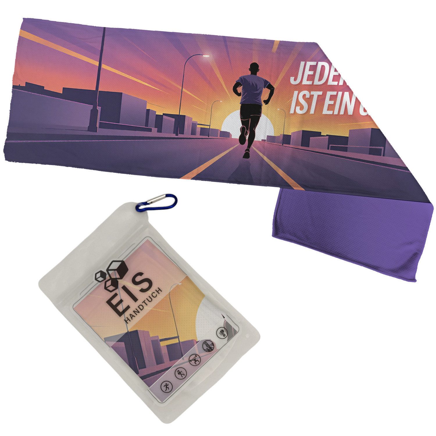 Sporthandtuch Jeder Lauf ist ein Geschenk Eishandtuch für Jogger