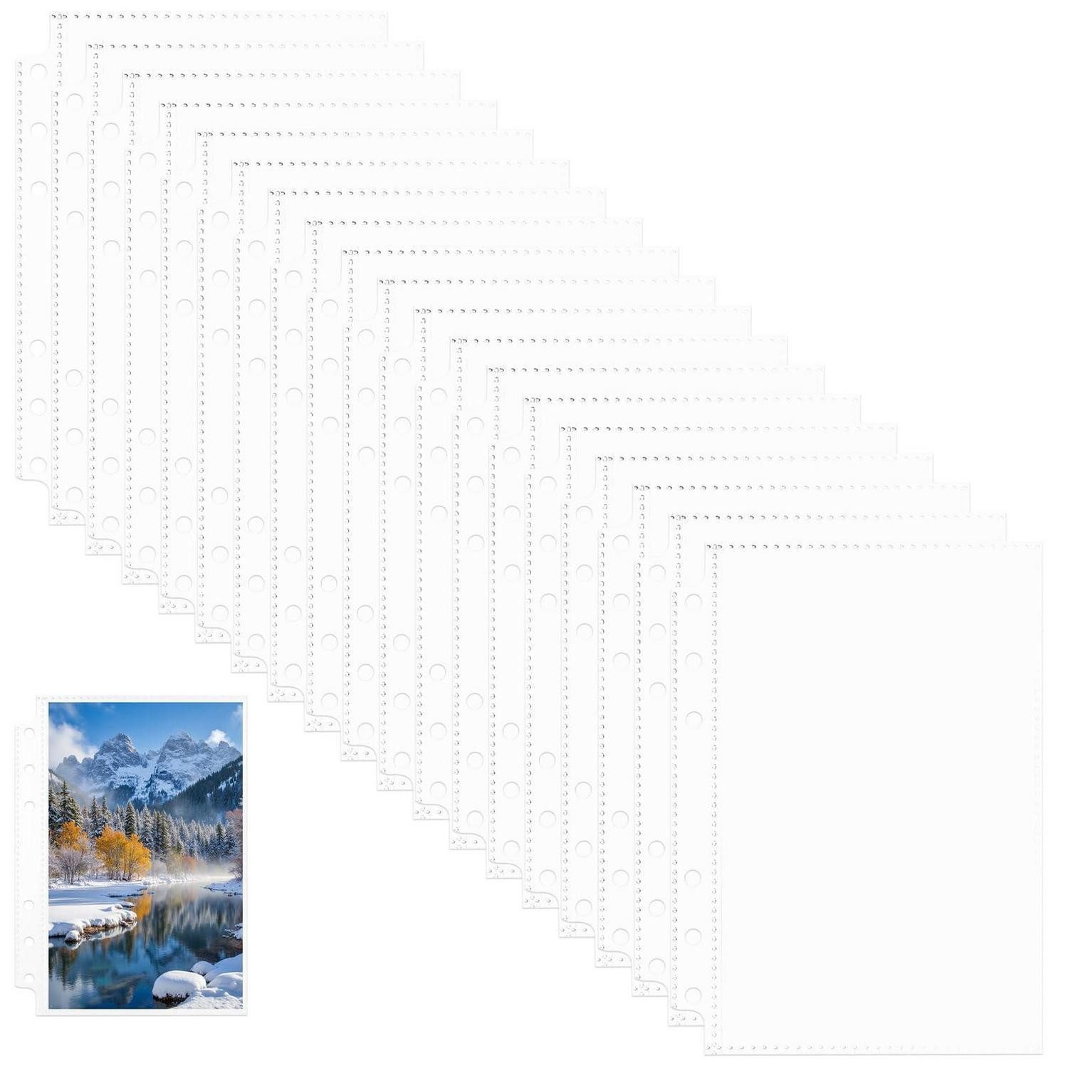 LuxusKollektion Ringbuchmappe A6 Ringbuch Hüllen 50 Stück transparent (50-St)