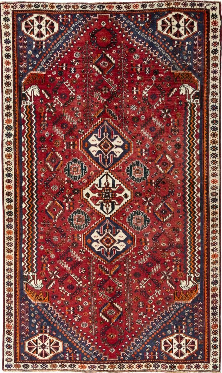 Orientteppich Shiraz 159x266 Handgeknüpfter Orientteppich / Perserteppich, Nain Trading, rechteckig, Höhe: 10 mm