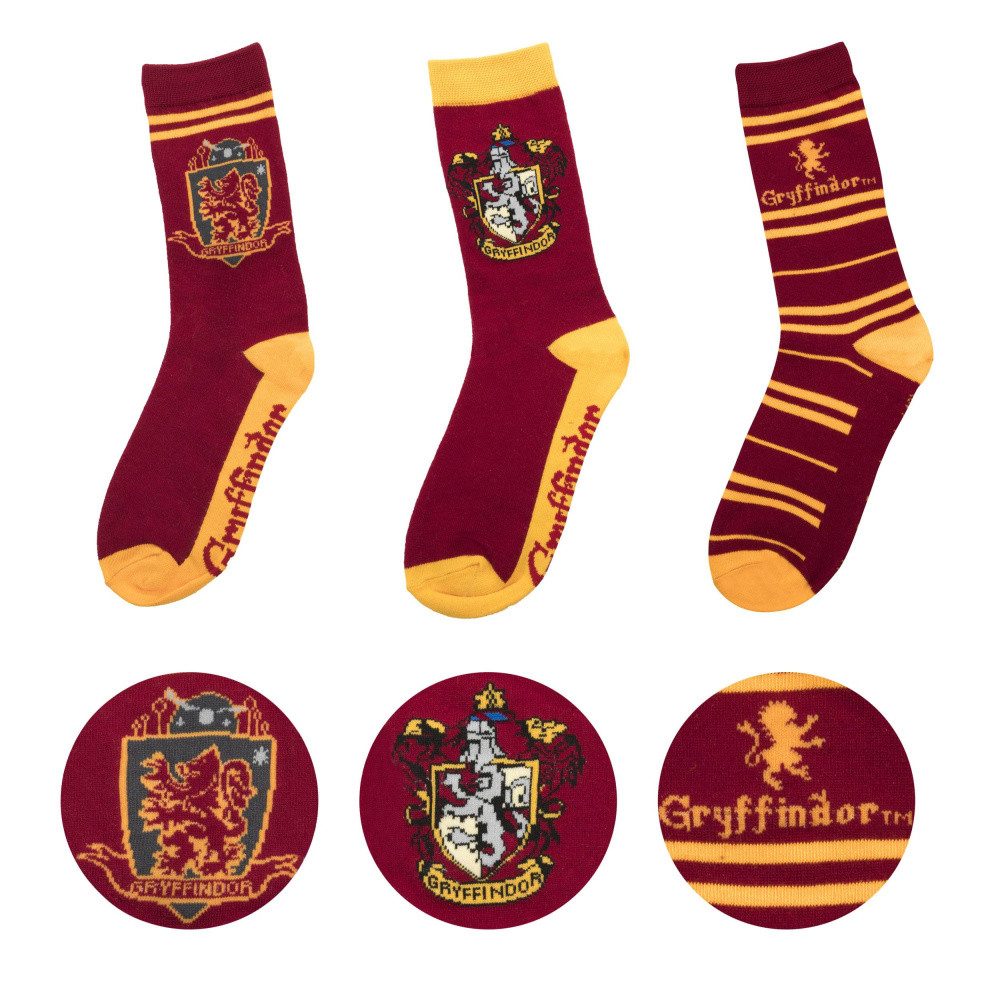 Cinereplicas Socken Harry Potter Socken 3er-Pack Gryffindor