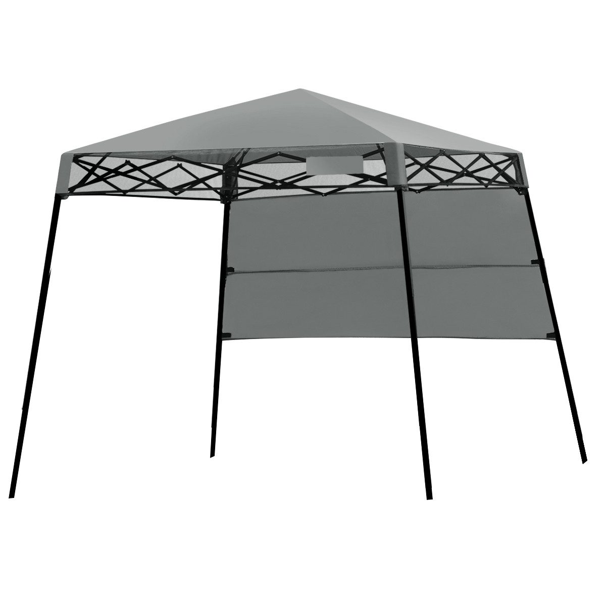 KOMFOTTEU Partyzelt 180x180cm Faltpavillon, Pop-Up-Pavillon,grau