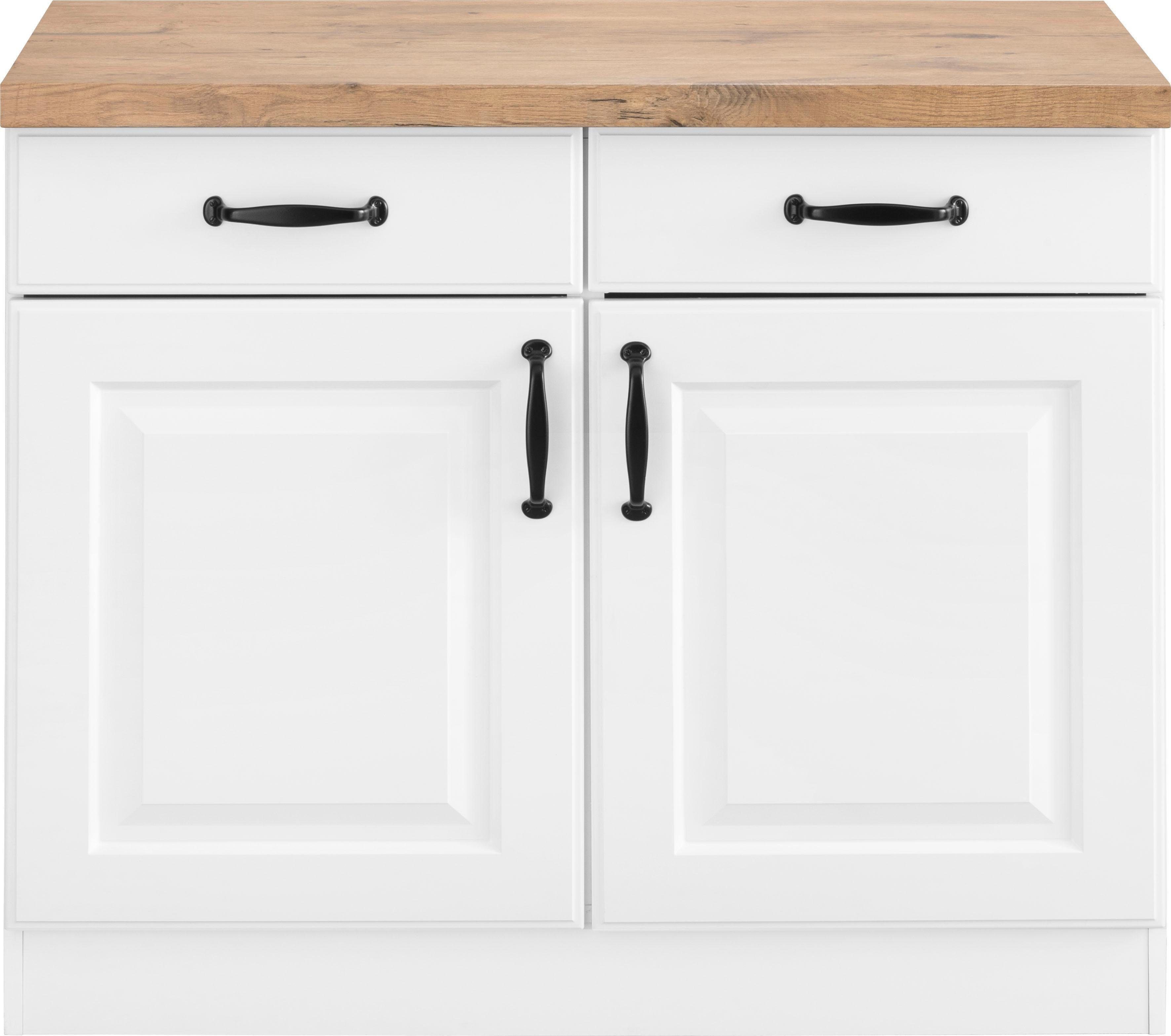 wiho Küchen Unterschrank Erla 100 cm breit mit Kassettenfront