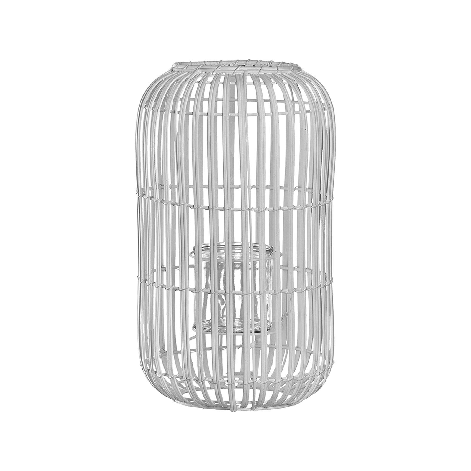 LEONARDO Kerzenhalter Laterne 40 cm Milano Weiß (1 St., 1x Laterne), Kerzenhalter Leuchter Windlicht