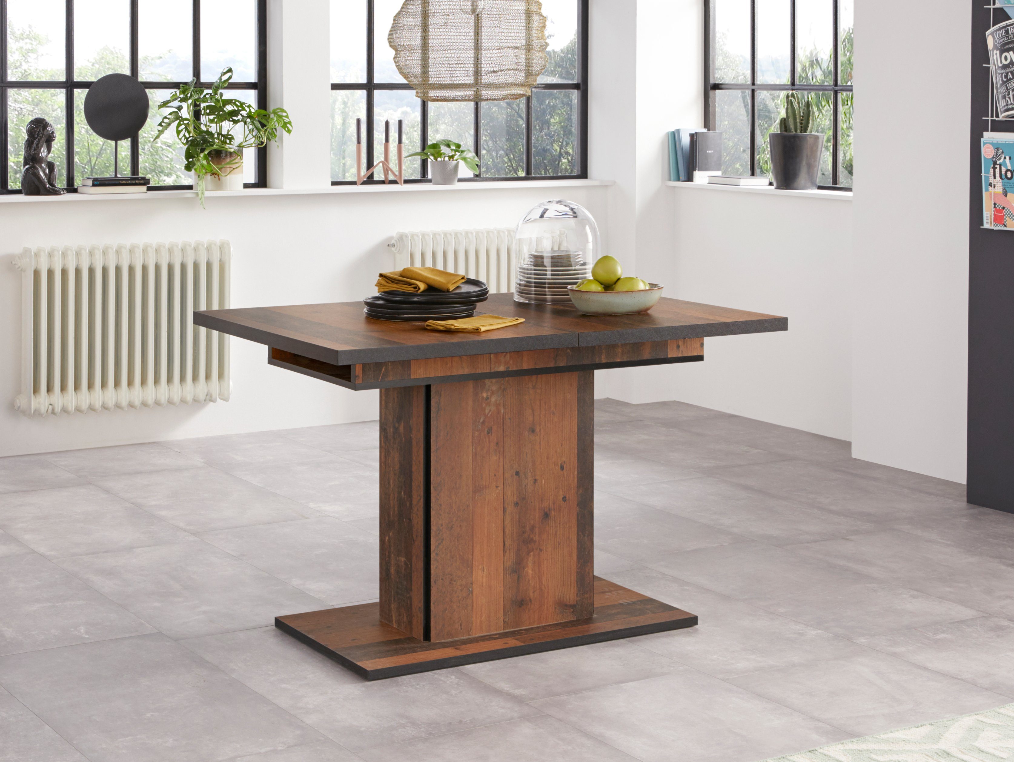 HELA Esstisch Ariana Bestseller, Tisch, Küchentisch, Auszugstisch, durch innenliegende Einlegeplatten ausziehbar 120-160 cm