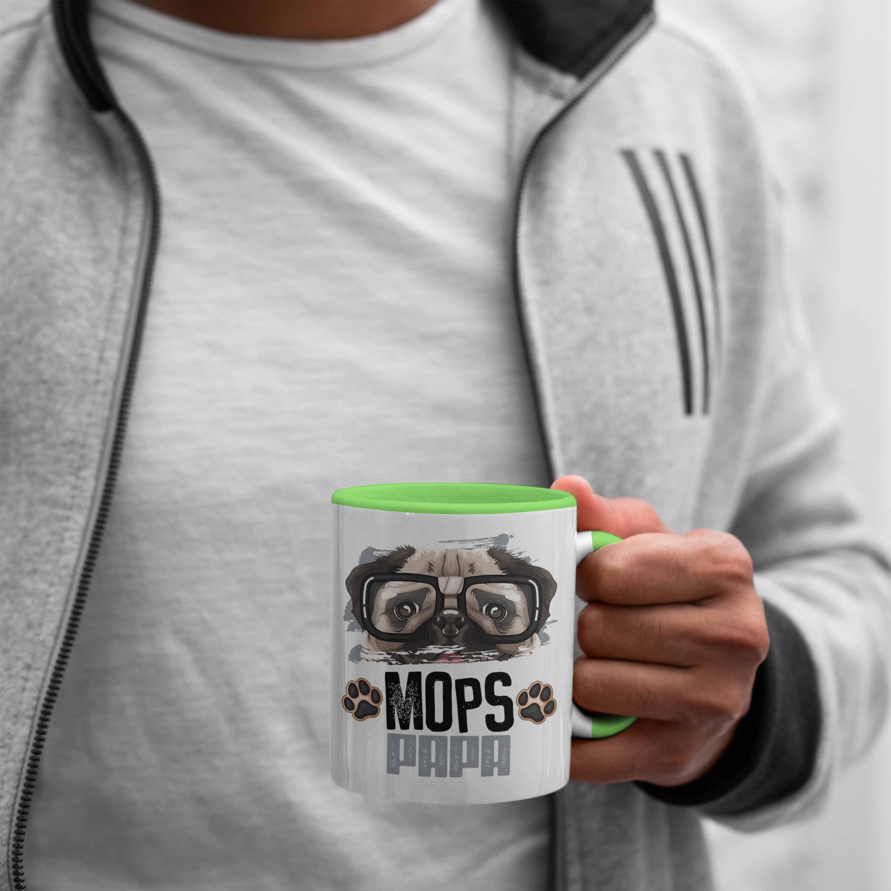 Tasse Grün Geschenkidee Spruch Besitzer Tasse Geschenk Mops Li Mops Trendation Lustiger Papa