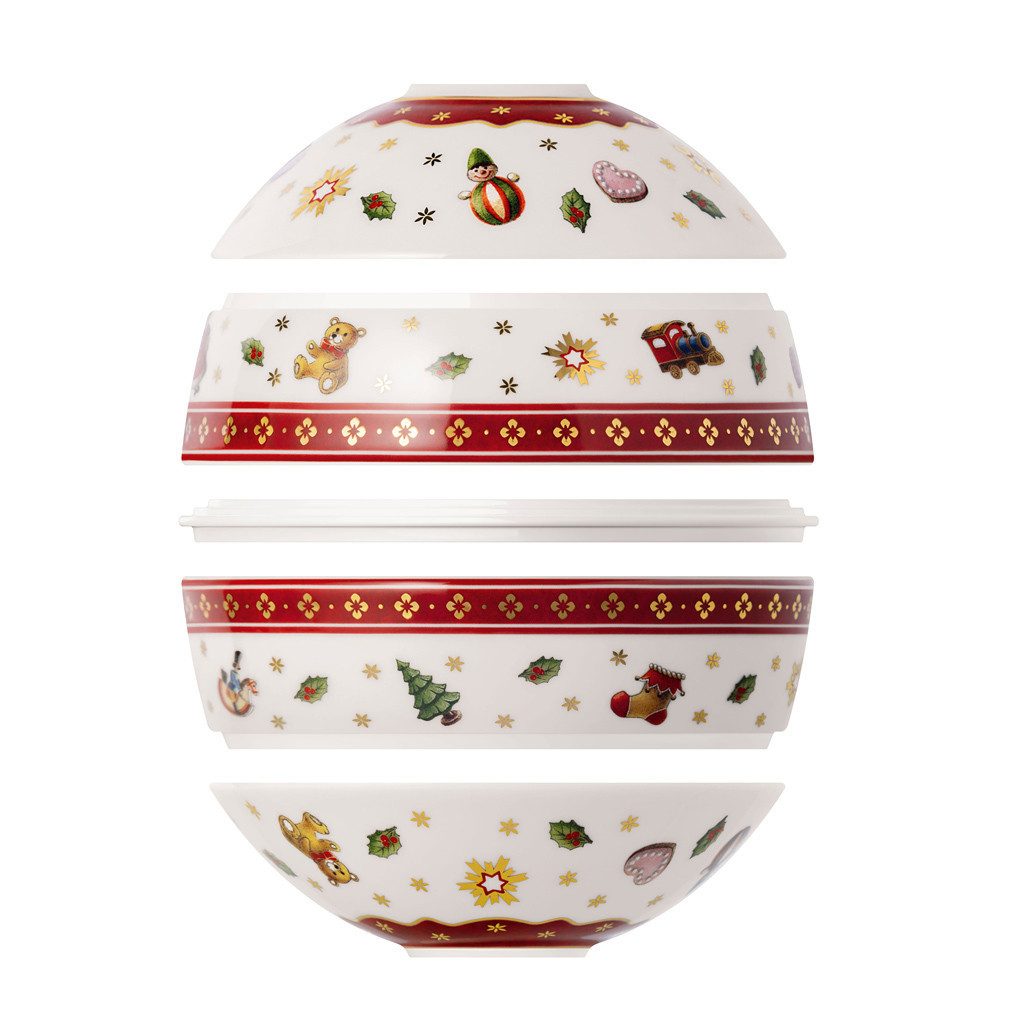 Villeroy & Boch Servier-Set Toy's Delight La petite Boule 14 x 14 cm, Porzellan, (Set, 5-tlg), Premium Porcelain, spülmaschinenfest, Made in Germany