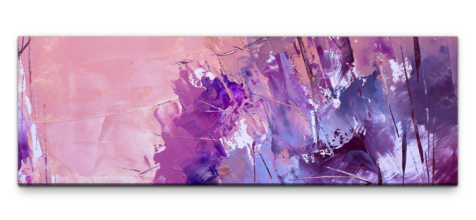 möbel-direkt.de Leinwandbild Bilder XXL Abstrakt in lila Wandbild auf Leinwand