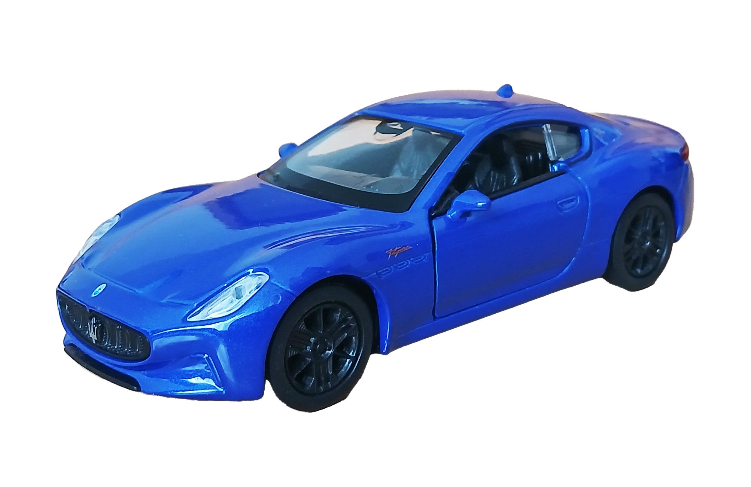 Welly Modellauto MASERATI GranTurismo Folgore Modellauto Metall mit Rückzug 34 (Blau), Modell Auto Spielzeugauto Spielzeug Kinder Geschenk