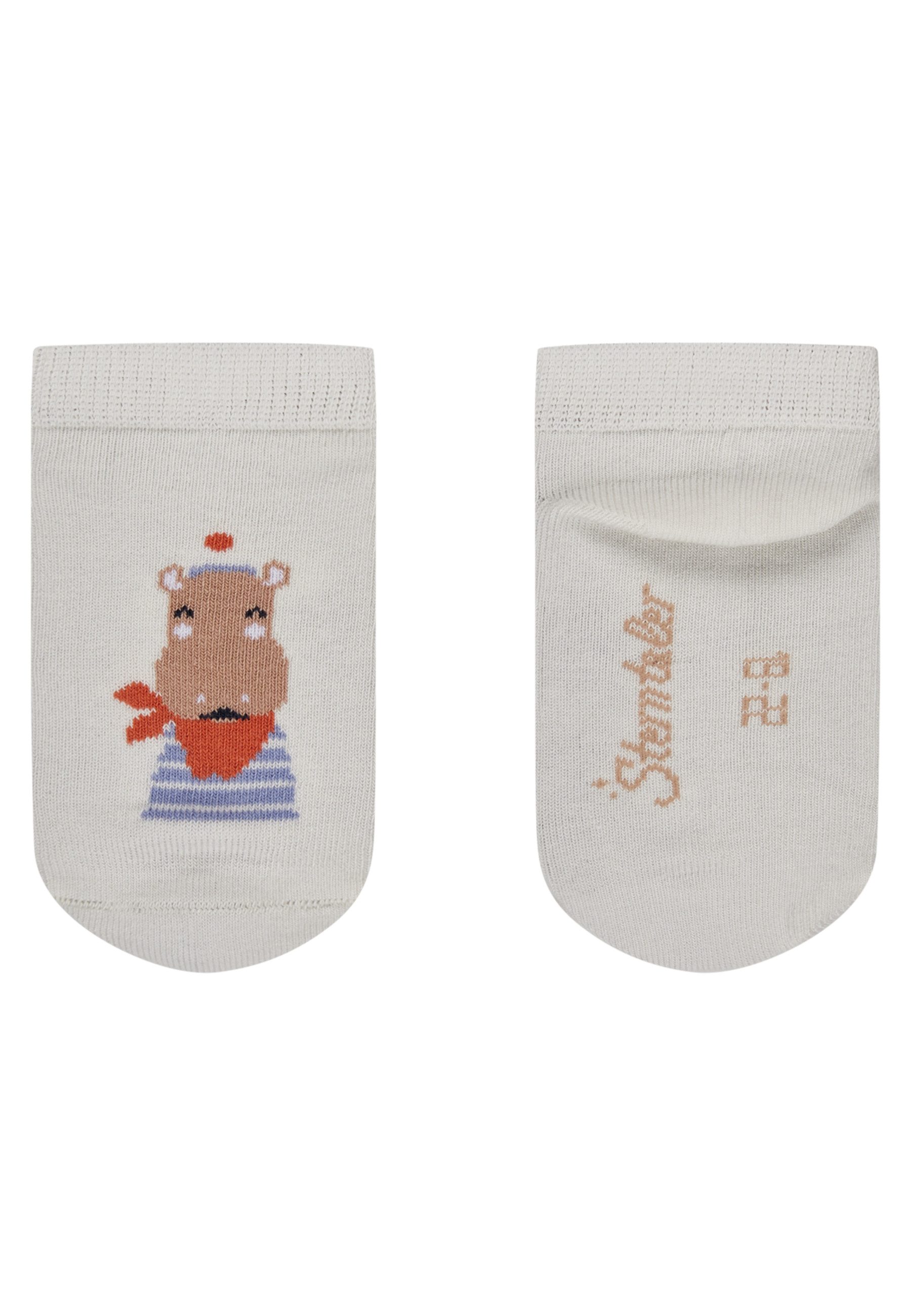 Sterntaler® Sneakersocken Sneaker Socken 3er-Pack Hippo (3-Paar, Sneaker Socken 3er-Pack Hippo) Sneaker Socken 3er Pack mit Hippo, Anker & Rippe, Baumwolle, elastisch