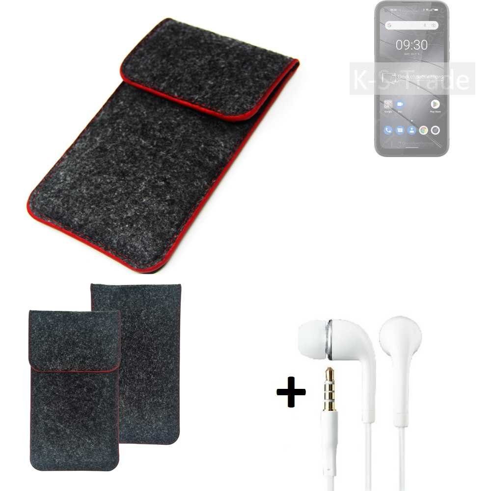 K-S-Trade Handyhülle für Gigaset GX6, Handy Schutz Hülle Schutzhülle Handyhülle Filztasche Pouch