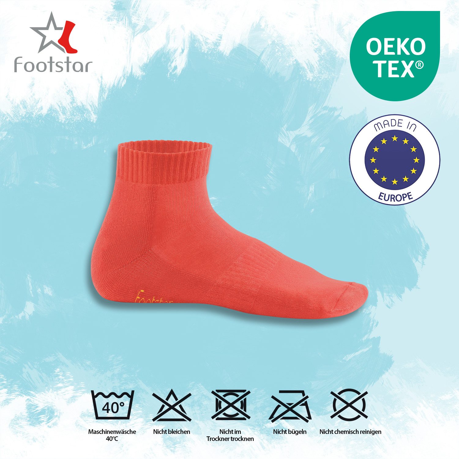 Footstar Kurzsocken Damen & Herren Kurzschaft Socken Frottee-Sohle (8 Paar)