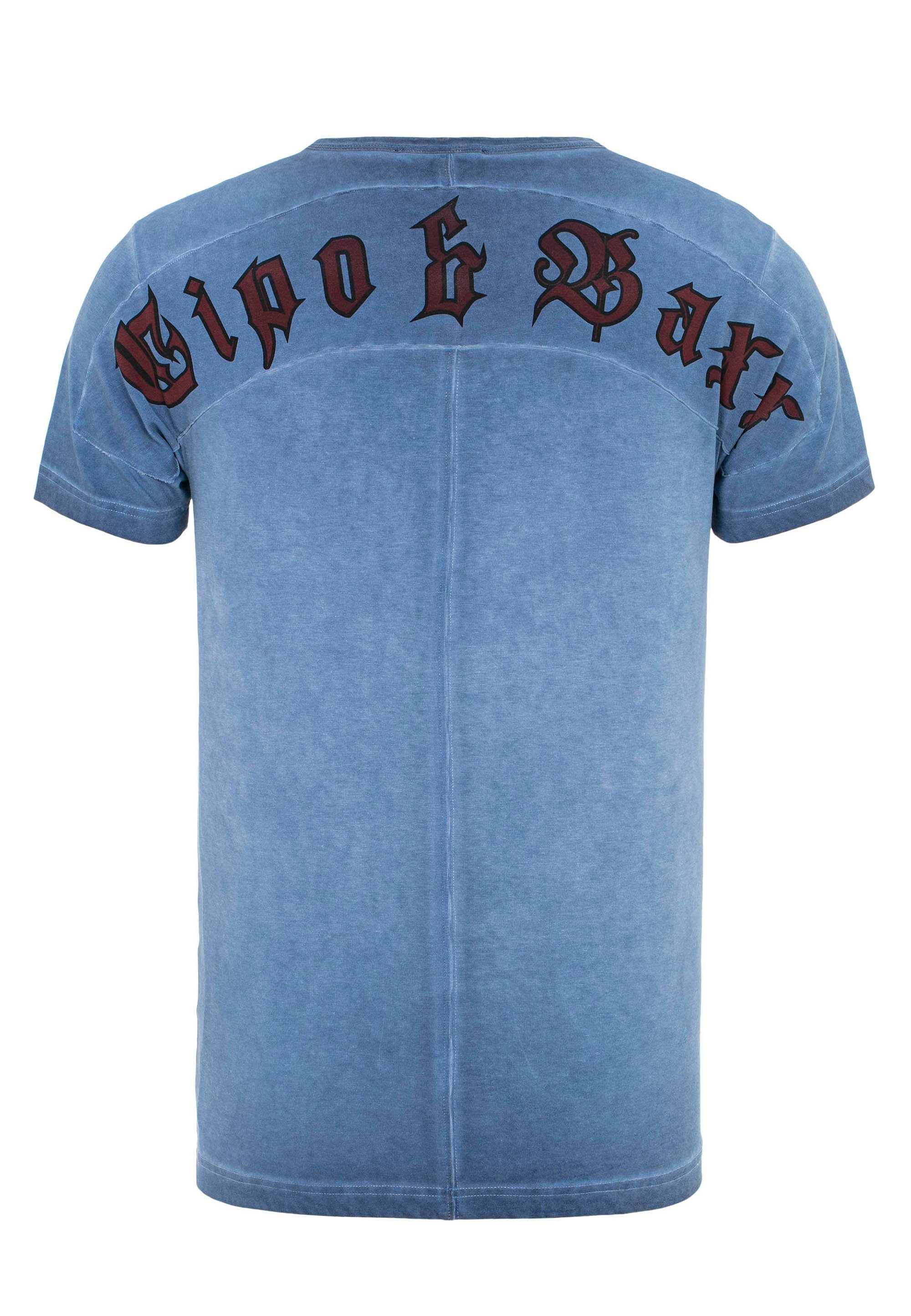 & Baxx blau mit Aufdruck Rock&Pace T-Shirt Cipo