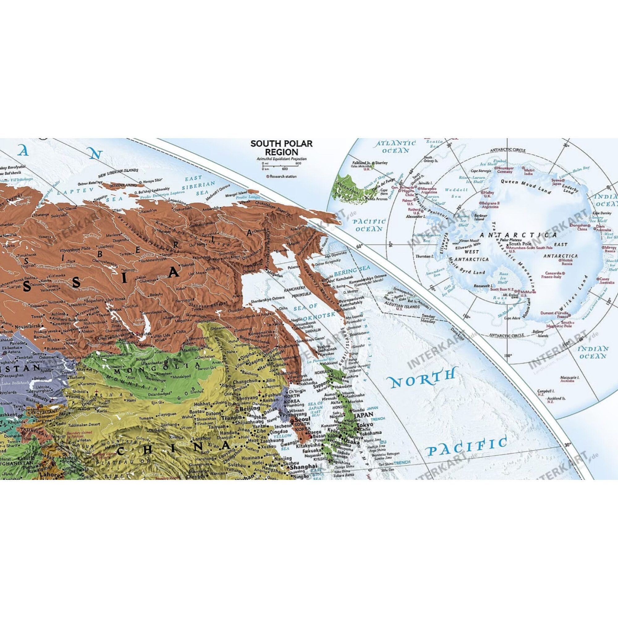 NATIONAL GEOGRAPHIC Wandbild National Geographic Weltkarte politisch (185 x 122 cm)