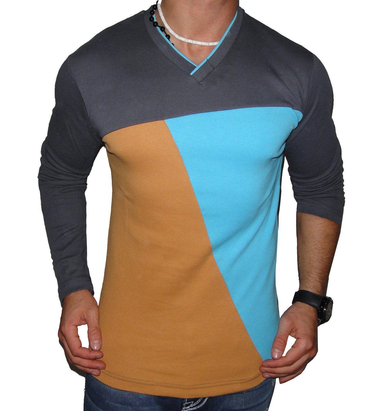 JEEL Langarmshirt »Longsleeve Henleyshirt mit V-Ausschnitt« online kaufen |  OTTO