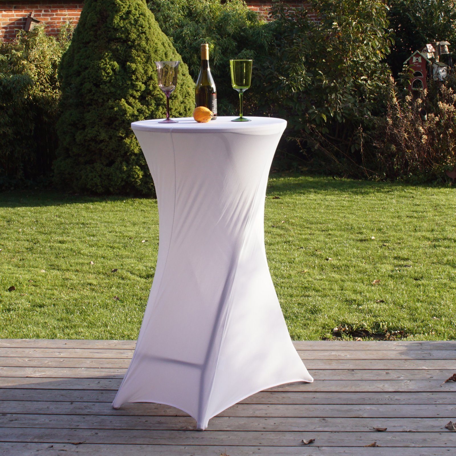 Stehtisch wetterfest,zusammenklappbar mit Husse Bistrotisch (Set), Ø + Stehtisch TRUTZHOLM 60cm Klapptisch Decke Partytisch