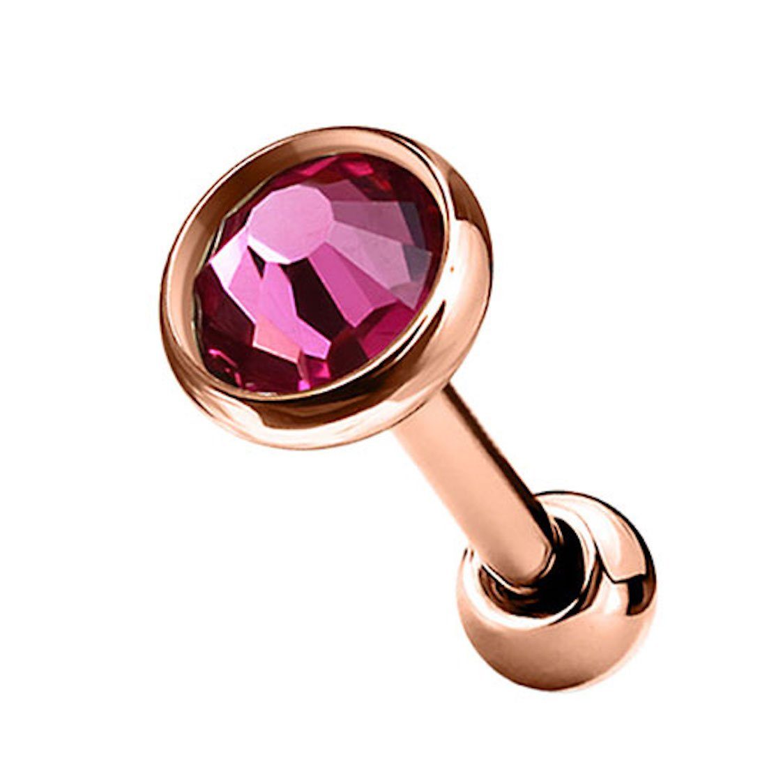 Taffstyle PiercingSet Barbell Piercing Kristall Tragus Helix Cartilage