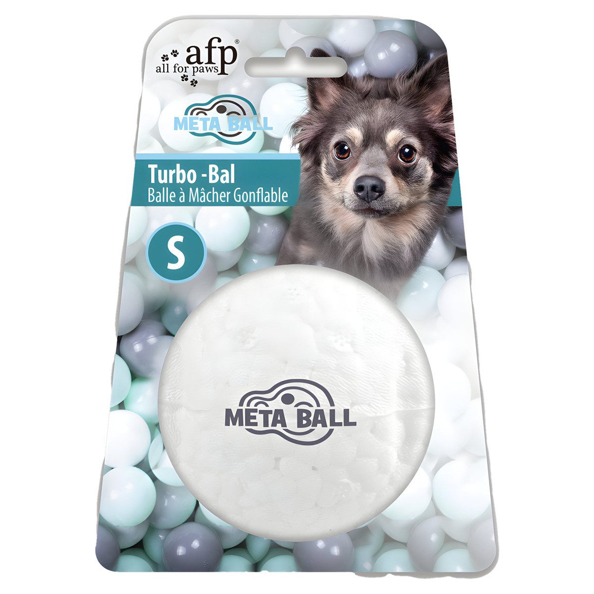 Tierball Hundespielzeug Meta Ball Turbo-Ball weiß