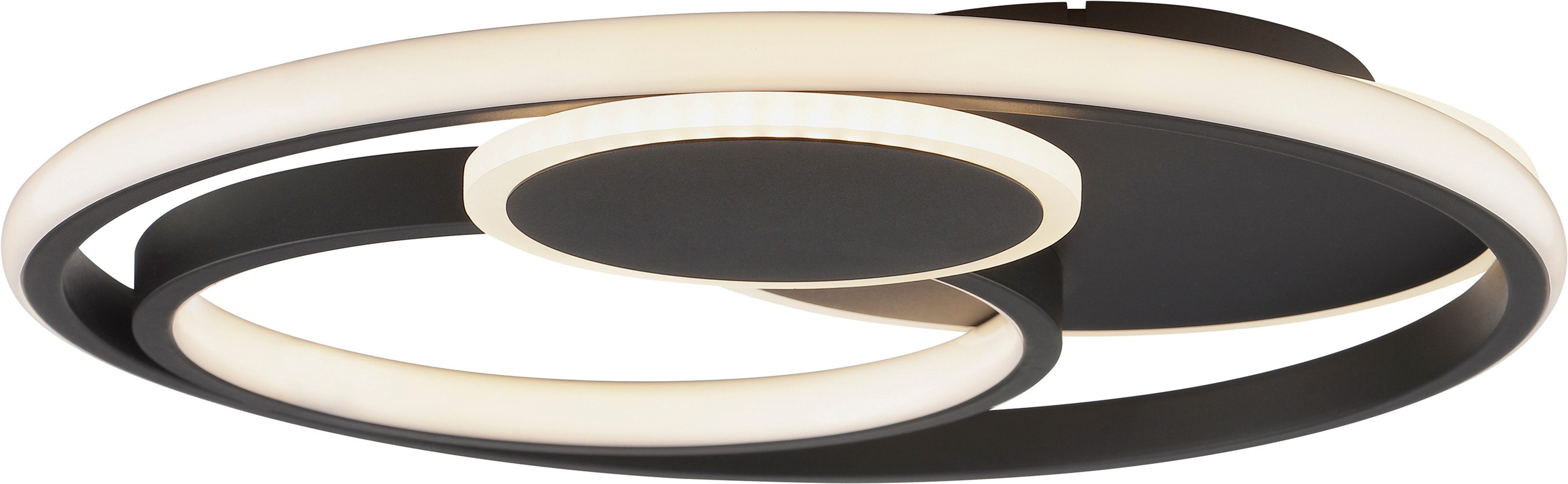 Brilliant LED Deckenleuchte Runda, Dimmfunktion, LED fest integriert, Warmweiß, Ø 40 cm, 4000 lm, 3000 K, 3-Stufen dimmbar, Metall/Kunststoff