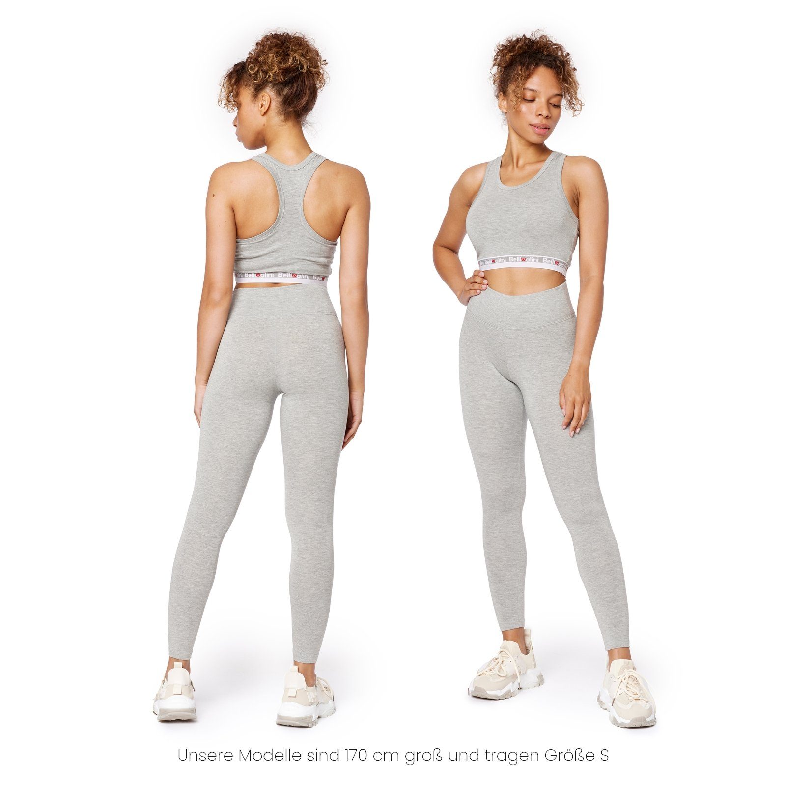 Bellivalini Highwaist Leggings Damen Lange Leggings High Waist Slim aus Vis günstig online kaufen