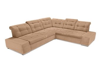 sit&more Ecksofa Pale L-Form, inklusive Kopfteilverstellung, wahlweise mit Bettfunktion