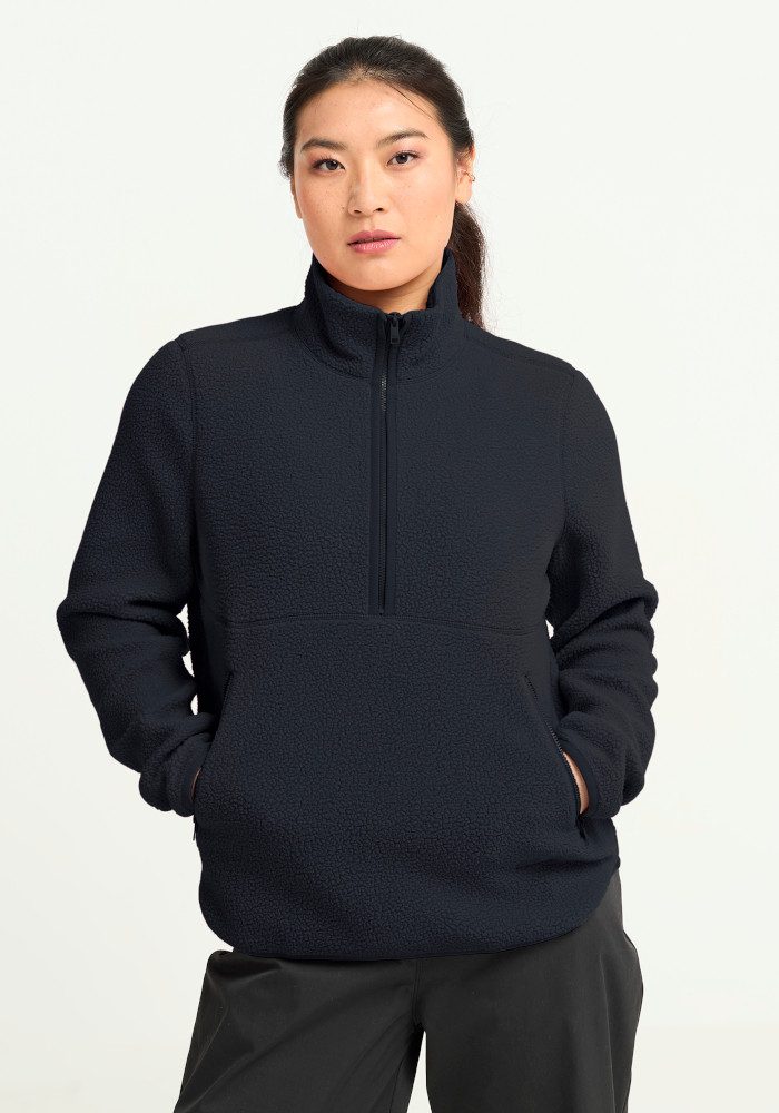 Jack Wolfskin Fleecepullover LITE CURL HZ W mit hohem Kragen, aus Polyester