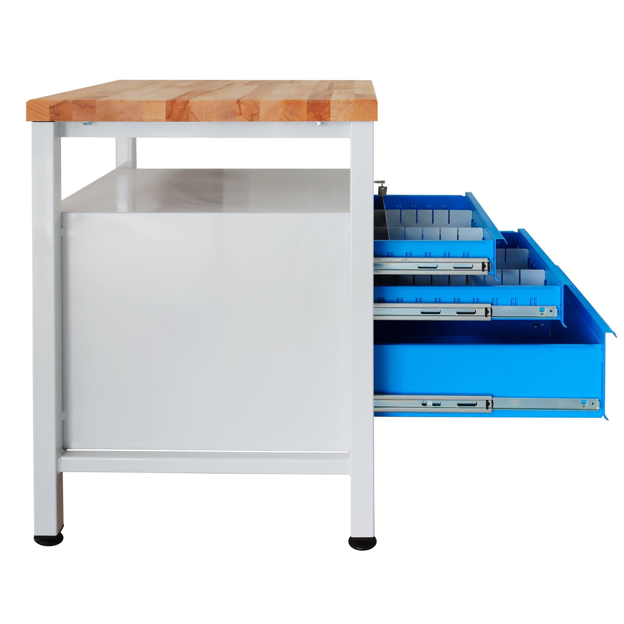Werktisch Holz-Arbeitsplatte Werkbank 600x600x840 und Schubladen ADB Werkbank ADB mm mit 3