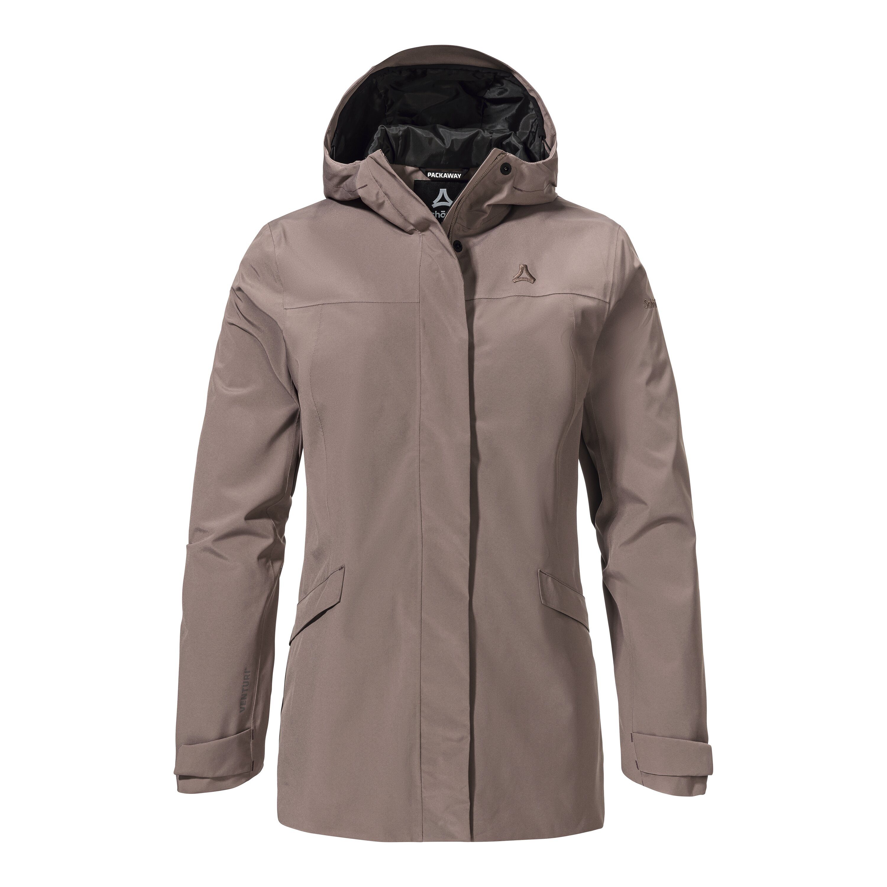 Schöffel Regenjacke CIRC Jacket Style Smue WMN wasserdicht, winddicht, atmungsaktiv, mit Kapuze mit Kordelzug – Bild 4 von 5