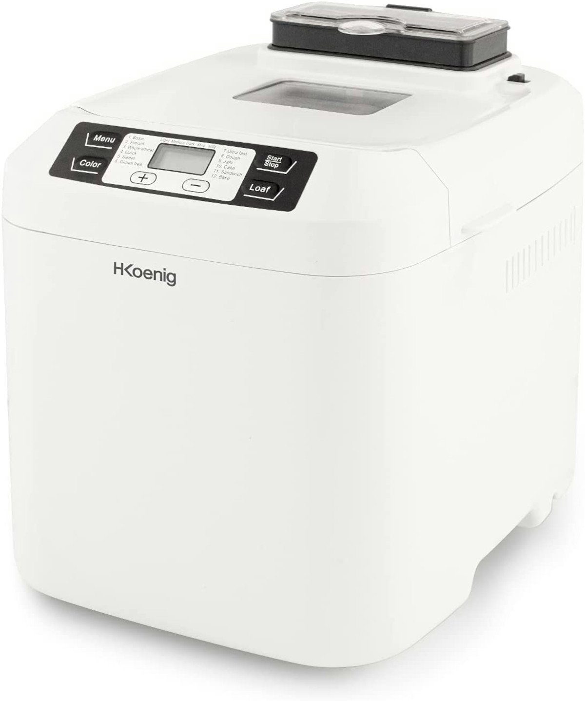H.Koenig Brotbackautomat BAKE340 Brotbackmaschine mit 12 verschiedenen Programmen, 550 W