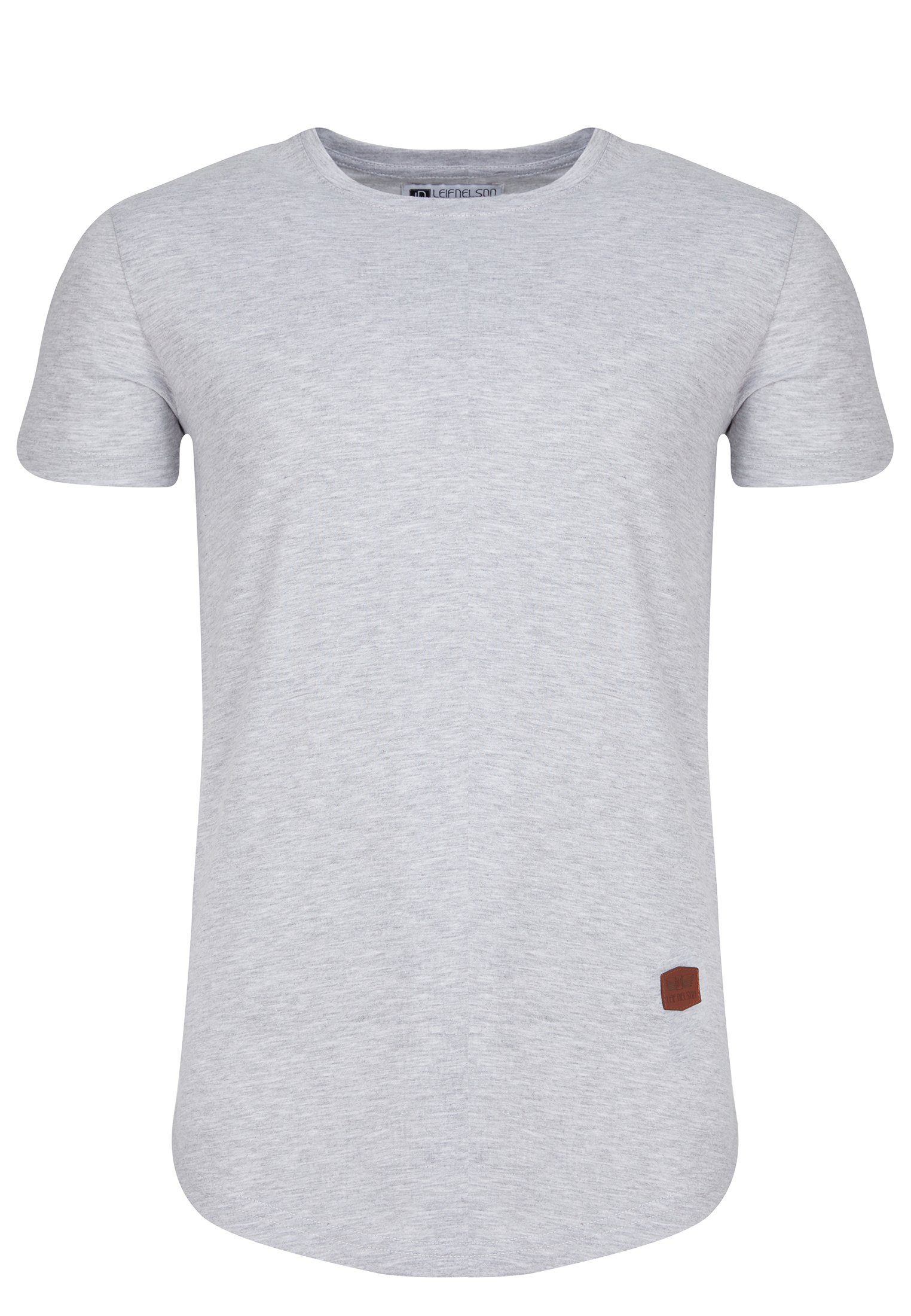 Rundhals T-Shirt Herren Leif grau Nelson T-Shirt LN-8294