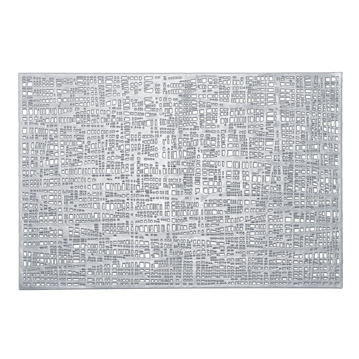 Platzset, Scribble, Zeller Present, (1-St), Kunststoff, silber, 45 x 30 cm (1 Stück)