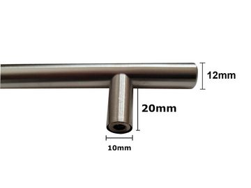 Provance Möbelgriff 6 - 20 x Edelstahl Möbelgriff 320mm Bohrlochabstand 256mm (Set, 6-St), Edelstahl