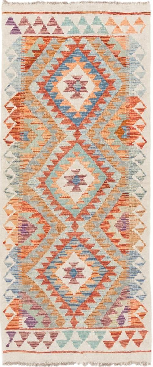 Orientteppich Kelim Afghan 83x199 Handgewebter Orientteppich Läufer, Nain Trading, rechteckig, Höhe: 3 mm