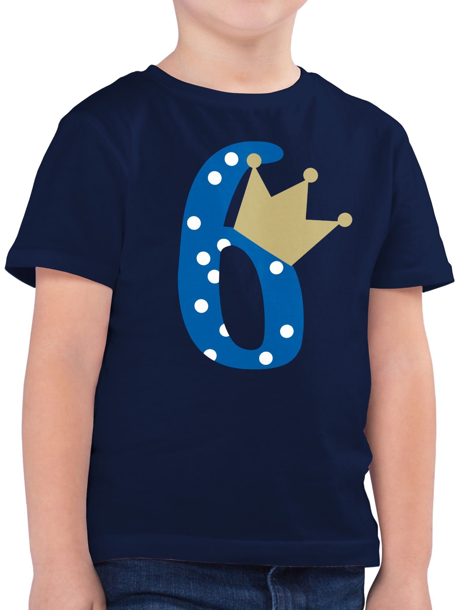 T-Shirt Sechs Krone Junge Sechster