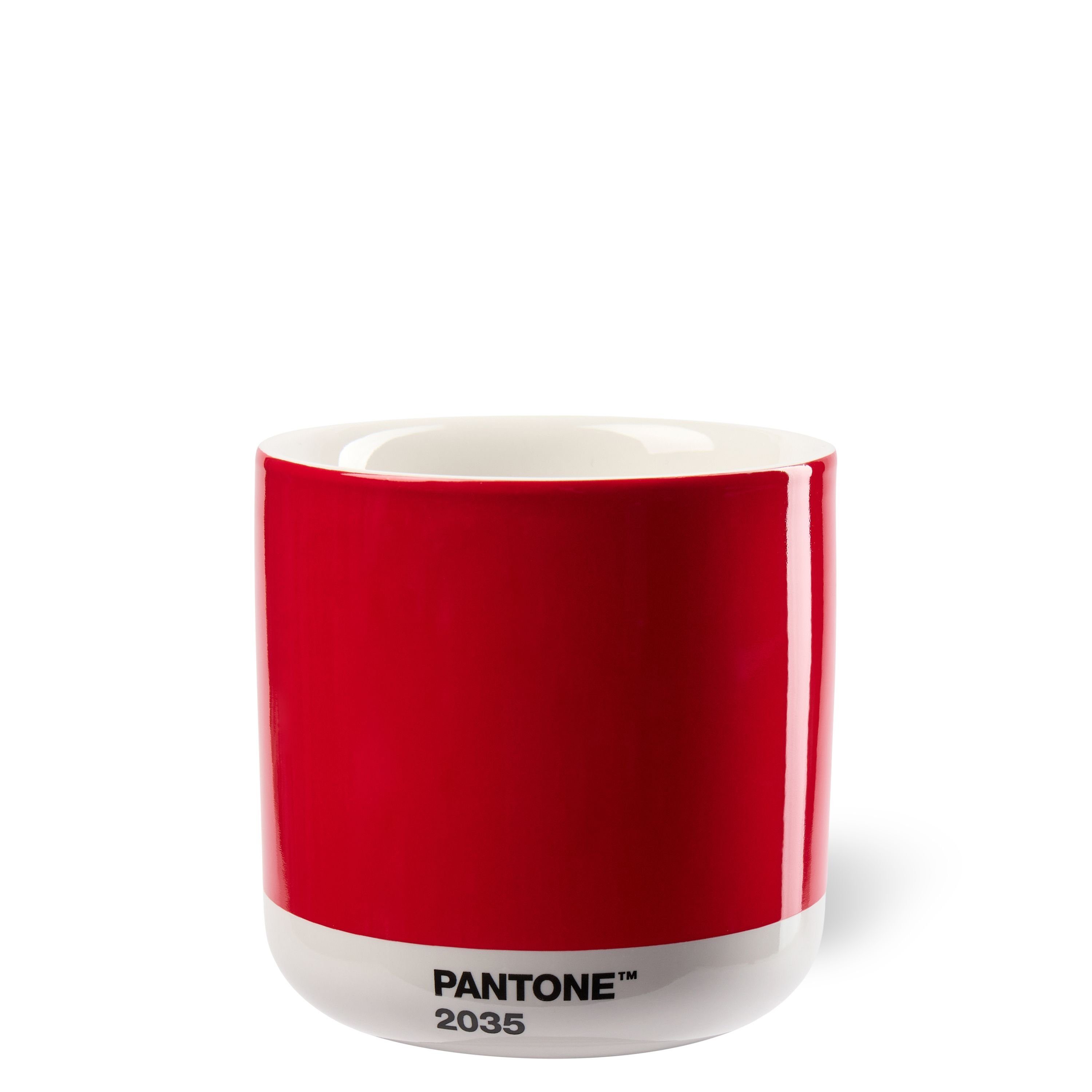 PANTONE Kaffeeservice, PANTONE Porzellan Thermobecher Latte Macchiato, 220 ml Red 2035 C