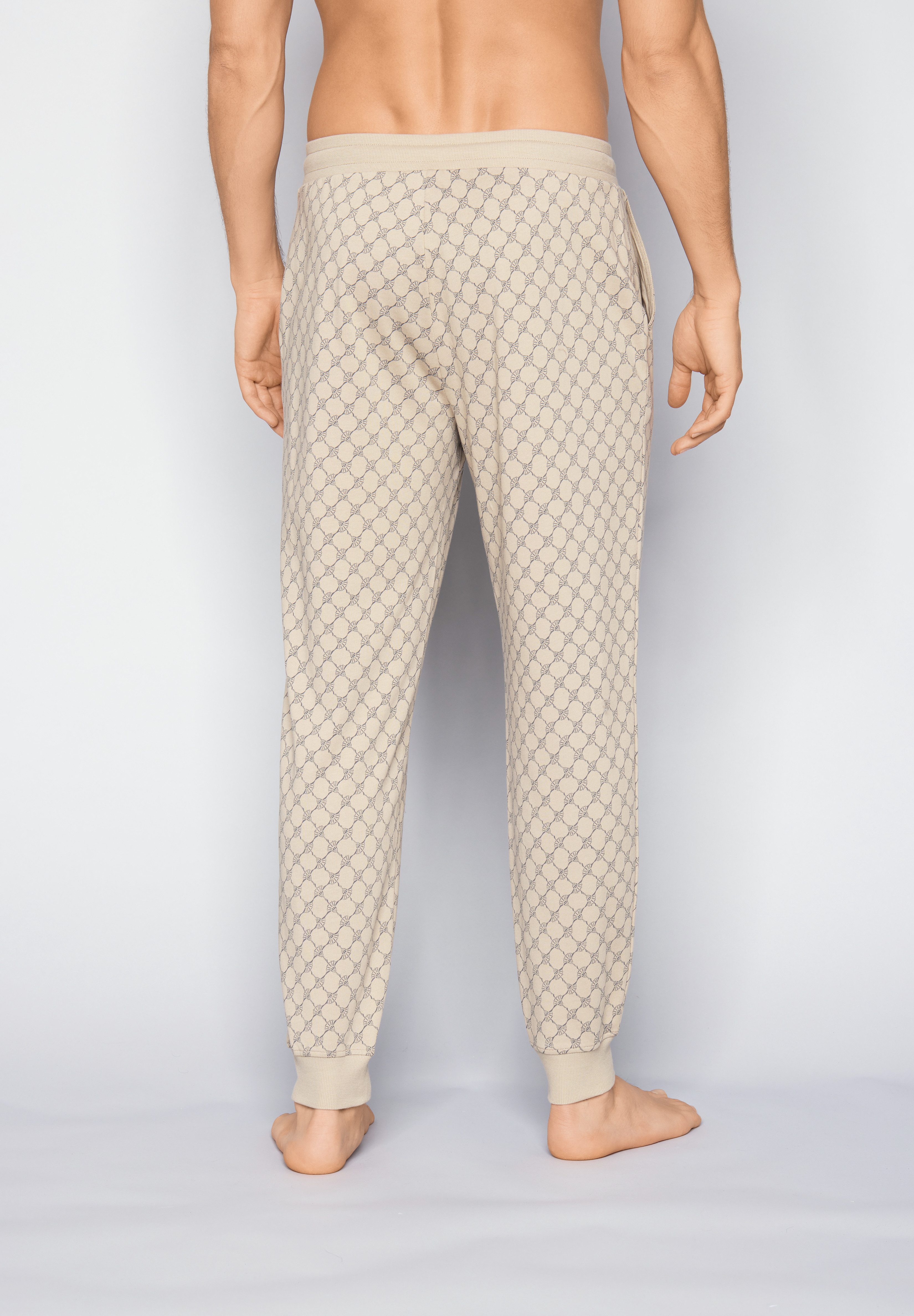 JOOP! Pyjamahose Leisure mit Cornflower-Print, seitlichen Taschen und Bindeband